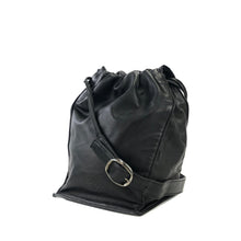 Load image into Gallery viewer, LOEWE Anagram Drawstring Leather minibag Shoulder bag Black Vintage Old 32uy2f
