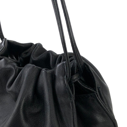 LOEWE Anagram Drawstring Leather minibag Shoulder bag Black Vintage Old 32uy2f