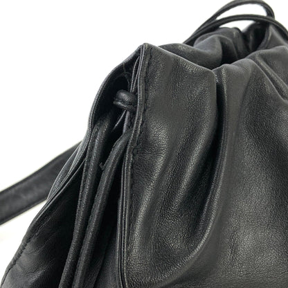 LOEWE Anagram Drawstring Leather minibag Shoulder bag Black Vintage Old 32uy2f
