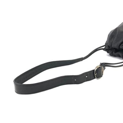 LOEWE Anagram Drawstring Leather minibag Shoulder bag Black Vintage Old 32uy2f