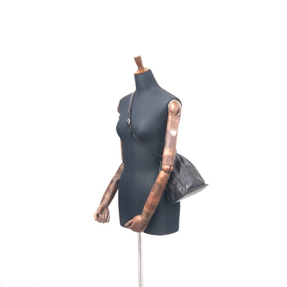 LOEWE Anagram Drawstring Leather minibag Shoulder bag Black Vintage Old 32uy2f