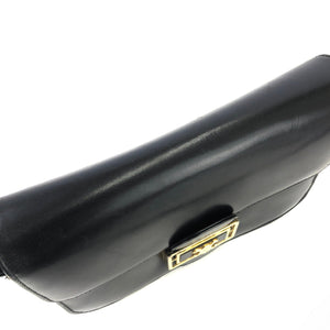 CELINE Blason Triomphe Leather Crossbody Shoulder bag Black Vintage Old celine pniuge