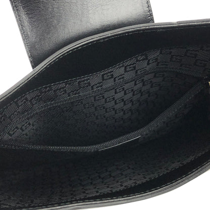 GUCCI Canvas Horsebit Shoulder bag Hobo bag Black Vintage Old rt2rmx