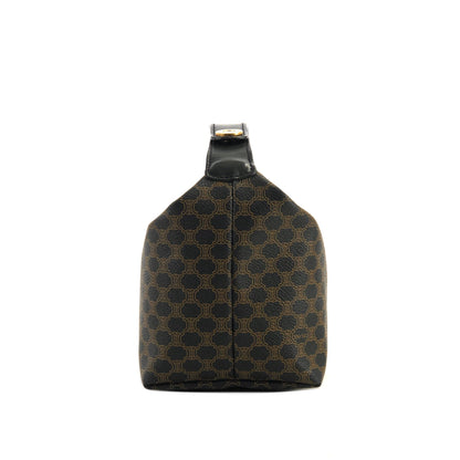 CELINE Macadam 圓形標誌迷你手提包化妝包流浪包黑色復古舊款 celine j6skig