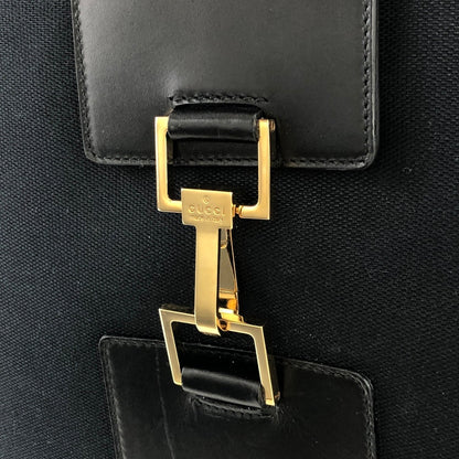 GUCCI Canvas Horsebit Shoulder bag Hobo bag Black Vintage Old rt2rmx