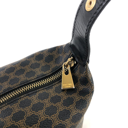 CELINE Macadam 圓形標誌迷你手提包化妝包流浪包黑色復古舊款 celine j6skig