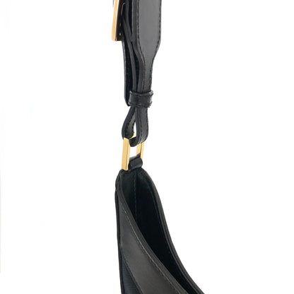 GUCCI Canvas Horsebit Shoulder bag Hobo bag Black Vintage Old rt2rmx