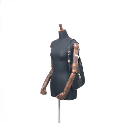 GUCCI Canvas Horsebit Shoulder bag Hobo bag Black Vintage Old rt2rmx