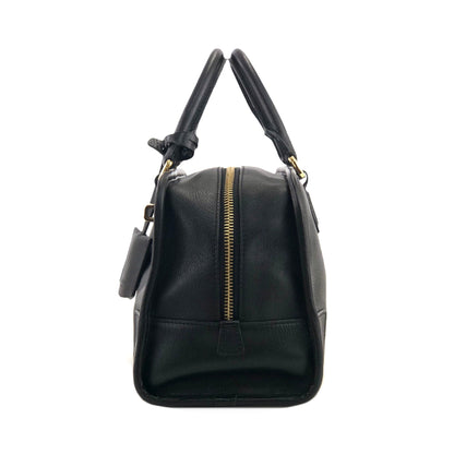 LOEWE Amazona 28 Anagram Bostonbag Handbag Black Vintage frrmrz