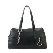 Load image into Gallery viewer, Christian Dior Logo charm Handbag Boston bag Black Old Vintage mmpsgn
