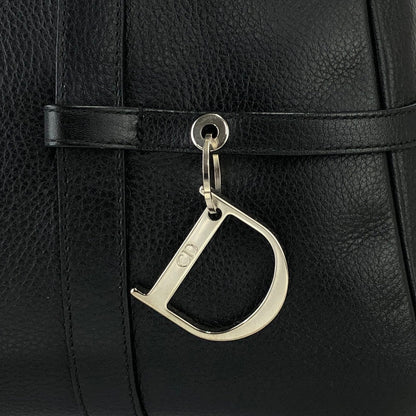 Christian Dior 標誌吊飾手提包波士頓包黑色舊款復古 mmpsgn