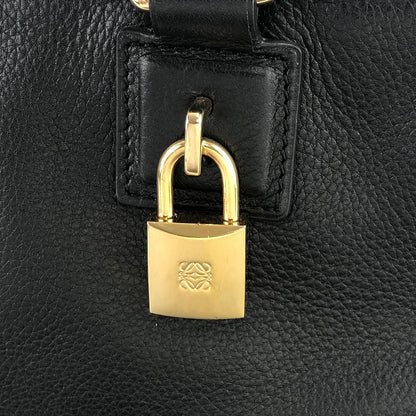 LOEWE Amazona 28 Anagram Bostonbag Handbag Black Vintage frrmrz