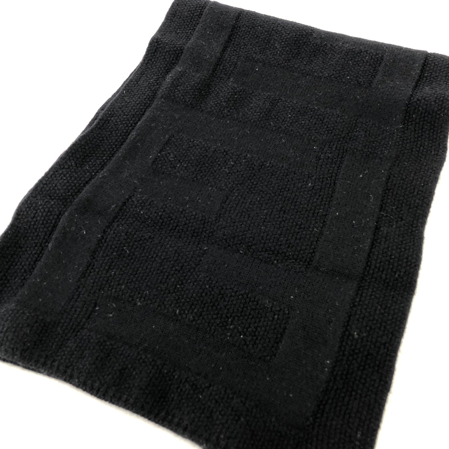 FENDI Zucca Wool Muffler Scarf Black Accessory Vintage Old kyi8jn
