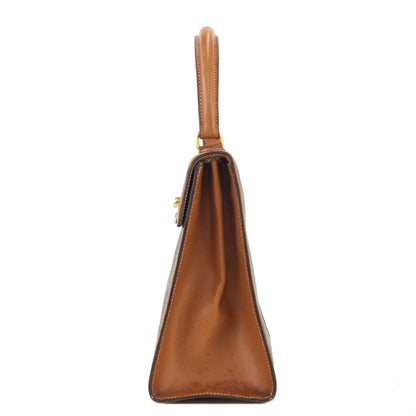 CELINE Macadam Gancini Top handle Handbag Brown Old CELINE Vintage hv5kw7