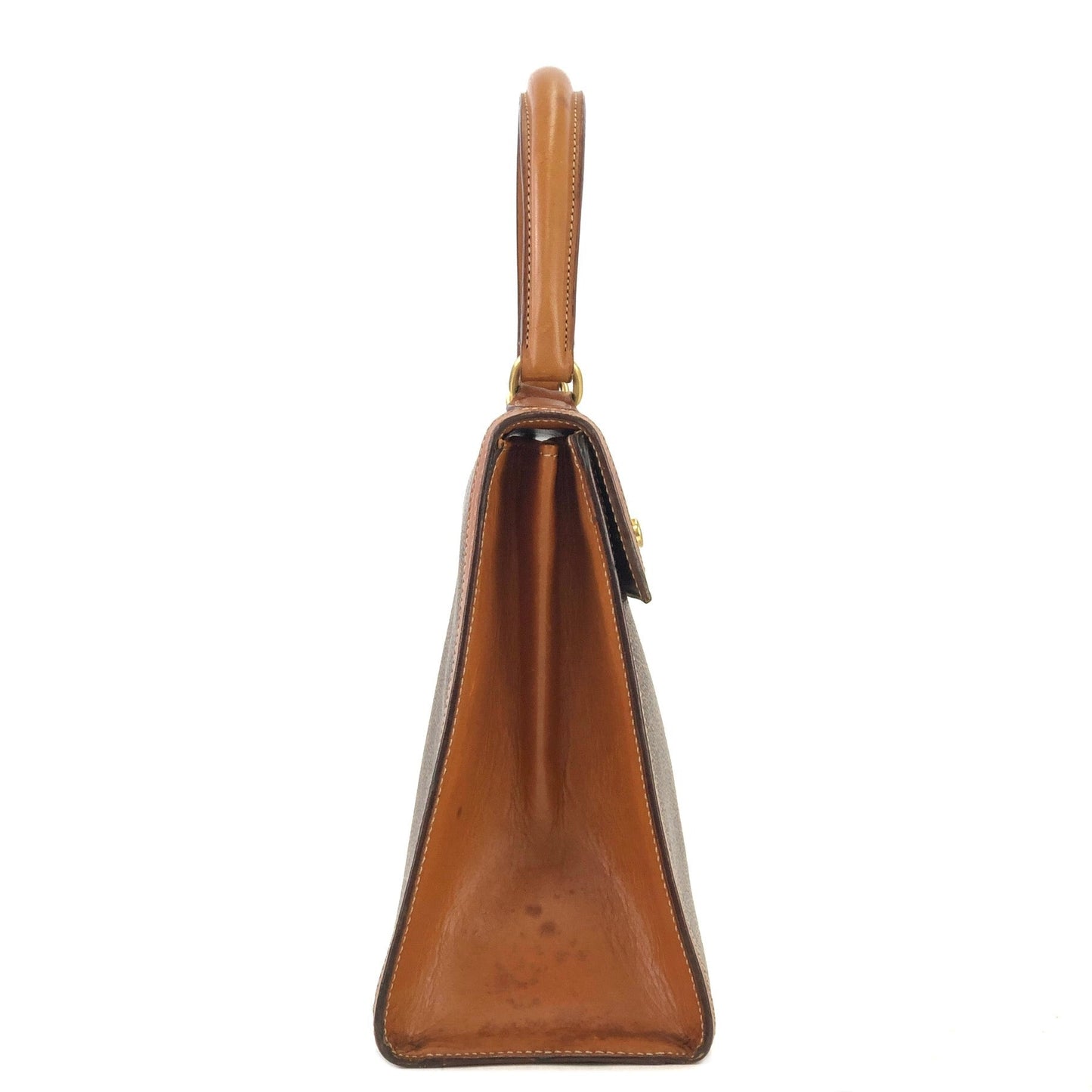CELINE Macadam Gancini Top handle Handbag Brown Old CELINE Vintage hv5kw7