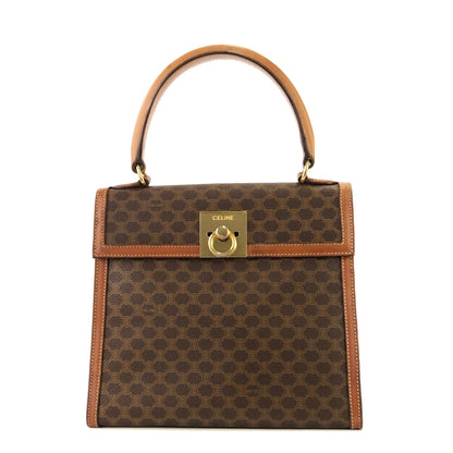 CELINE Macadam Gancini Top handle Handbag Brown Old CELINE Vintage hv5kw7