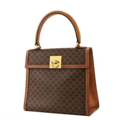 CELINE Macadam Gancini Top handle Handbag Brown Old CELINE Vintage hv5kw7