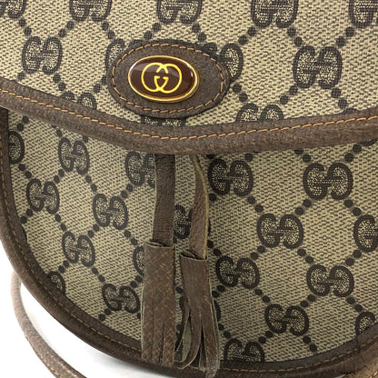 GUCCI GGplus Tassel Minibag Shoulderbag Brown Old peeyt4