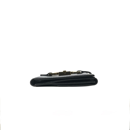 GUCCI Jackie Compact wallet Black Vintage Old Gucci asfvh6