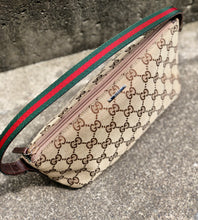 Load image into Gallery viewer, GUCCI sherry line GG canvas hobo mini bag accessory pouch handbag beige green vintage old Gucci s5hbds
