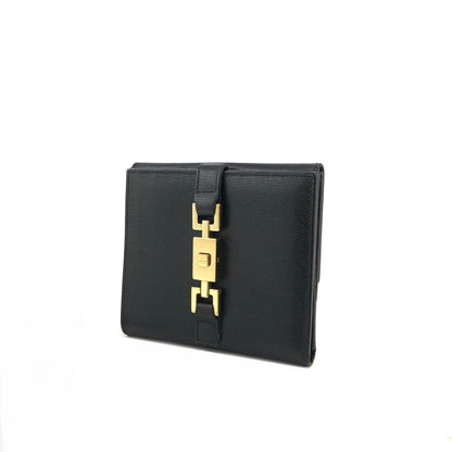 GUCCI Jackie Compact wallet Black Vintage Old Gucci asfvh6