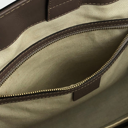 GUCCI GG帆布標誌緞帶皮革帆布MAYFAIR 257061手提包米色薰衣草灰色復古oldgucci tdg5wh
