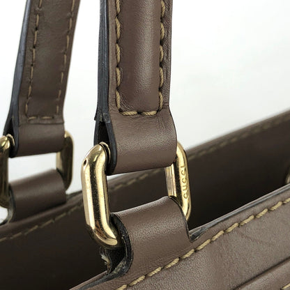 GUCCI GG帆布標誌緞帶皮革帆布MAYFAIR 257061手提包米色薰衣草灰色復古oldgucci tdg5wh