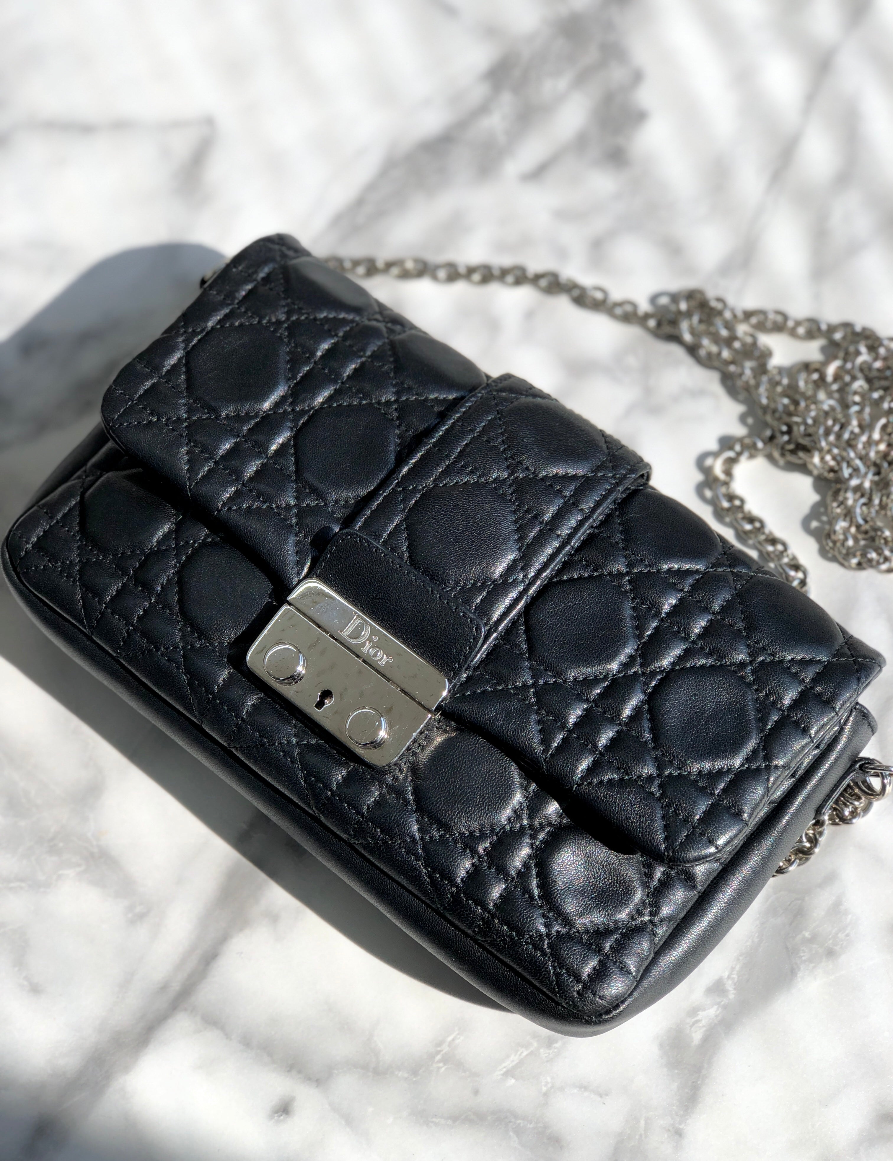 Preowned Christian Dior Python New Lock Wallet on Chain  Sabrinas Closet