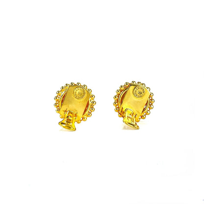 CELINE Starball Circle Earrings Gold Purple Vintage Old CELINE Accessories hn6ume