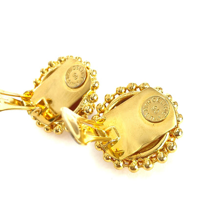CELINE Starball Circle Earrings Gold Purple Vintage Old CELINE Accessories hn6ume