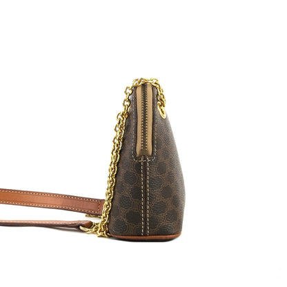 CELINE Macadam Chain Crossbody Mini Shoulderbag Brown Vintage Old Celine sjs8e3