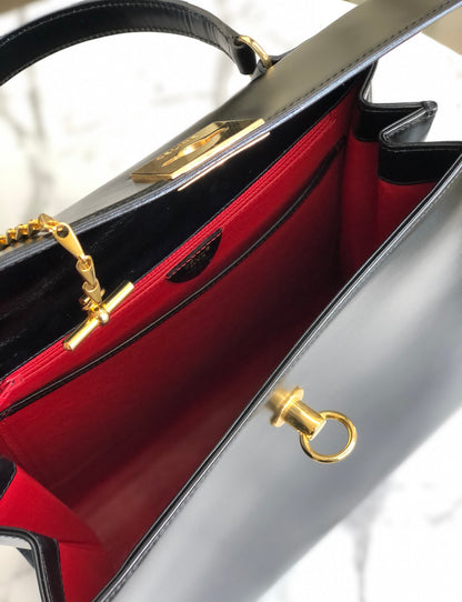 CELINE 鏈條扣手提包 黑色 復古 舊款 Celine t7rz5i