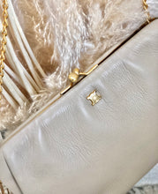Load image into Gallery viewer, Celine Triomphe Blason Chain Mini bag Pochette Shoulder bag Beige Vintage Old Celine 6hb6it
