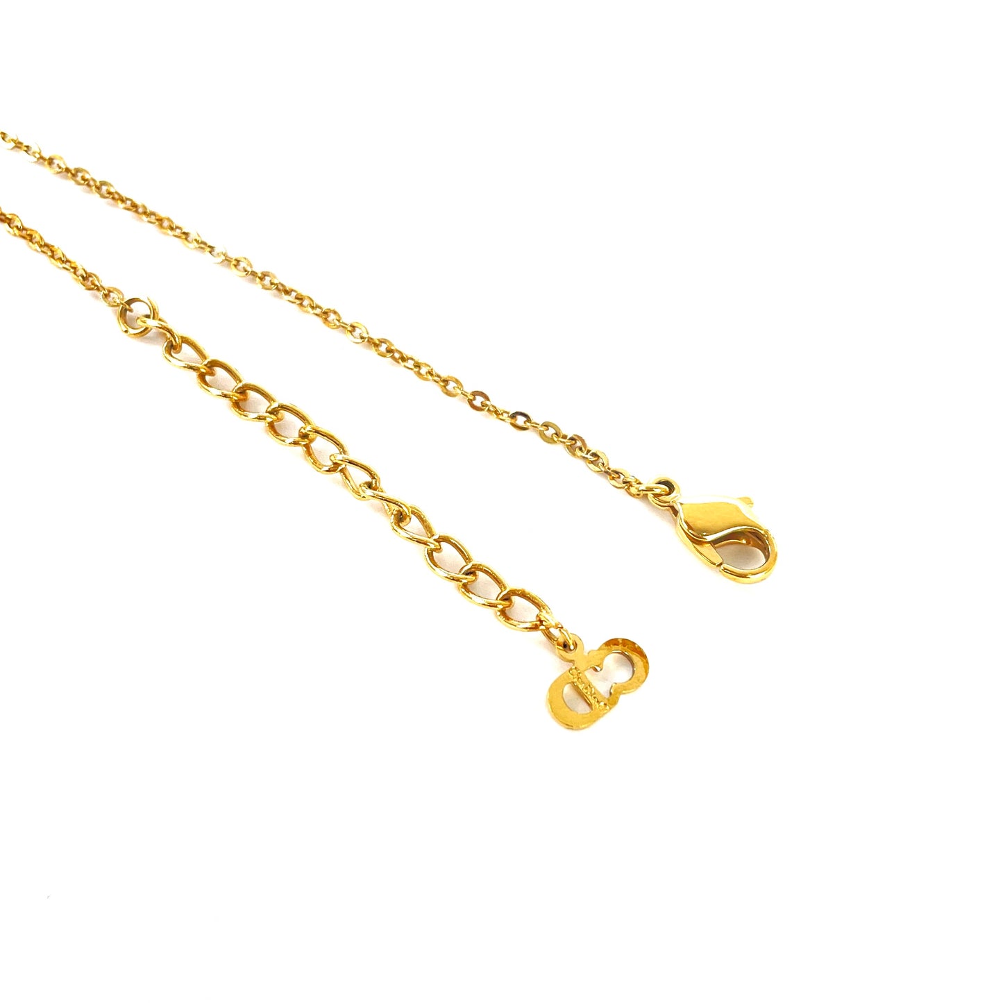 Christian Dior Emblem Stone Heart Necklace Gold Vintage Old 5mr7zs