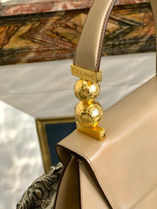 CELINE Starball Handbag Shoulderbag Beige Old Celine Vintage zder42