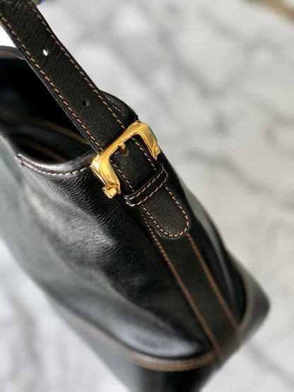 LOEWE Anagram Shoulderbag Black Vintage Old yv6ak2