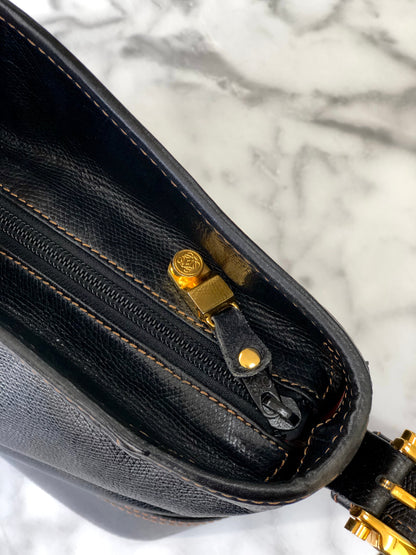 LOEWE Anagram Shoulderbag Black Vintage Old yv6ak2