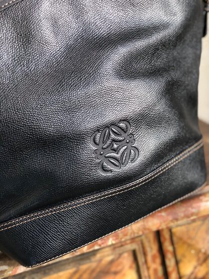 LOEWE Anagram Shoulderbag Black Vintage Old yv6ak2
