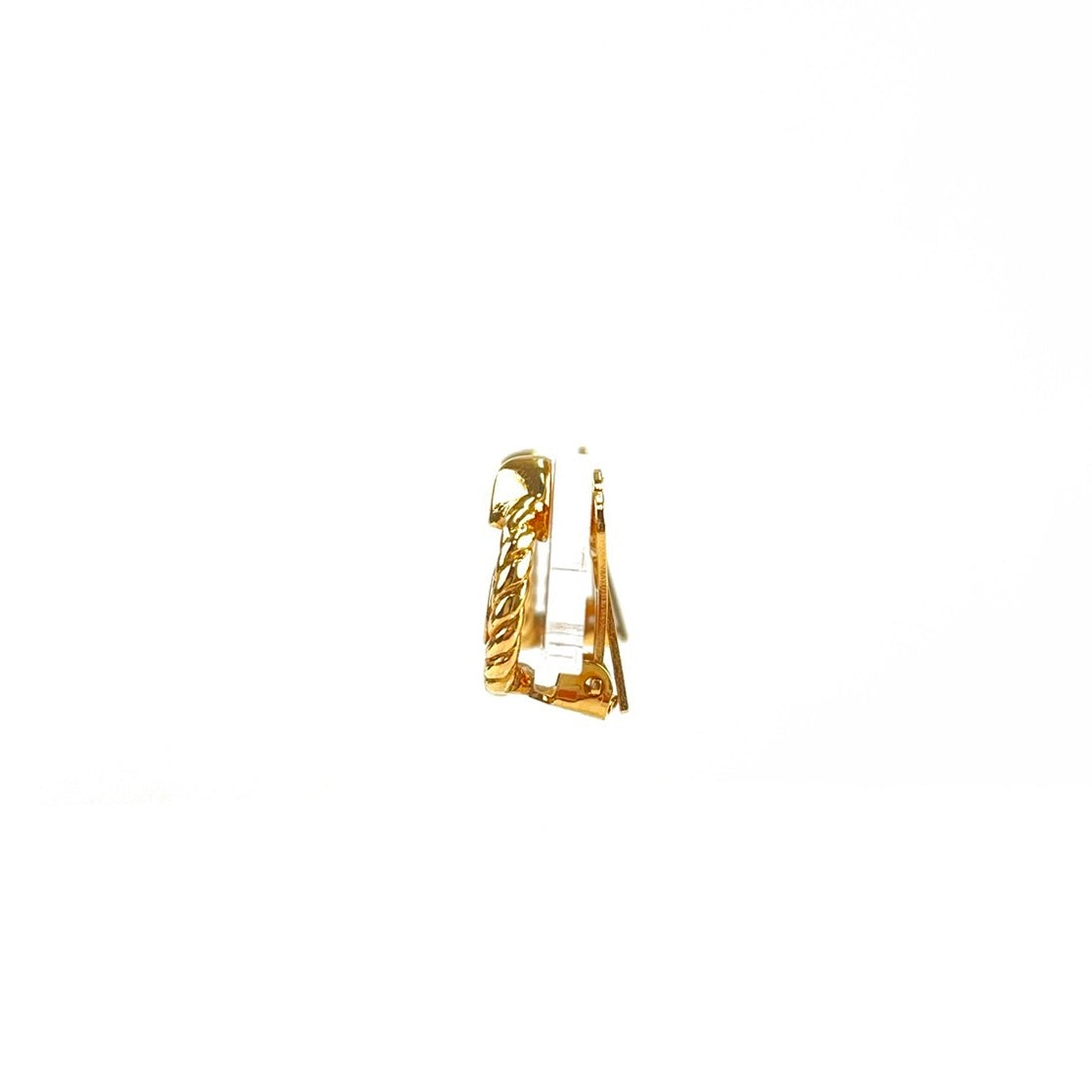 Christian Dior CD Twist Earrings Gold Vintage Old vvxt8n