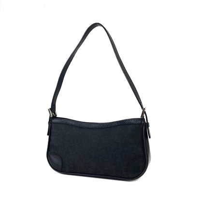 CELINE Macadam 布料 Hobo 手提包 黑色 復古 舊 CELINE 6mfx55