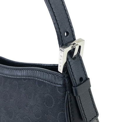 CELINE Macadam 布料 Hobo 手提包 黑色 復古 舊 CELINE 6mfx55