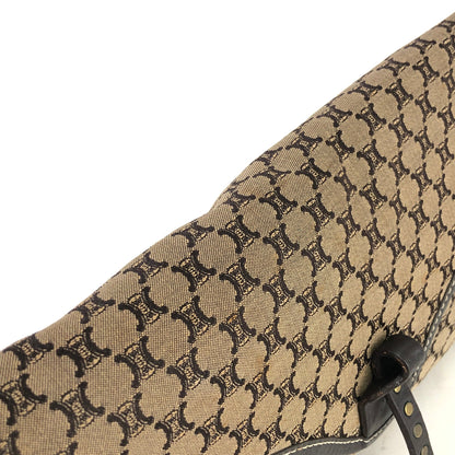 CELINE Macadam 織物鉚釘手提包棕色復古舊款 CELINE dr2645