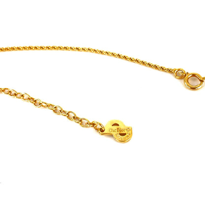 Christian Dior CD logo Necklace Gold Vintage Old cut74r