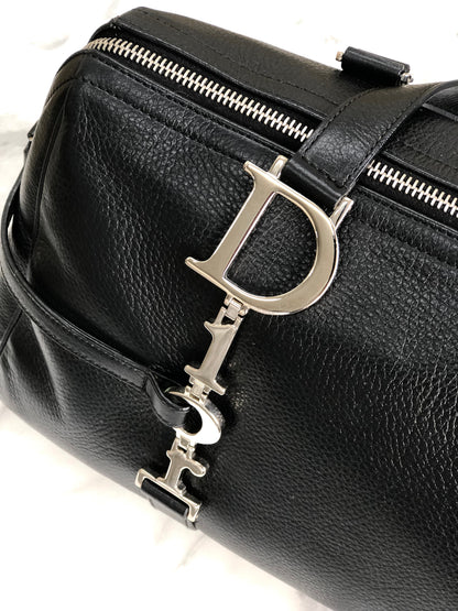 Christian Dior 標誌吊飾手提包波士頓包黑色舊款復古 mmpsgn