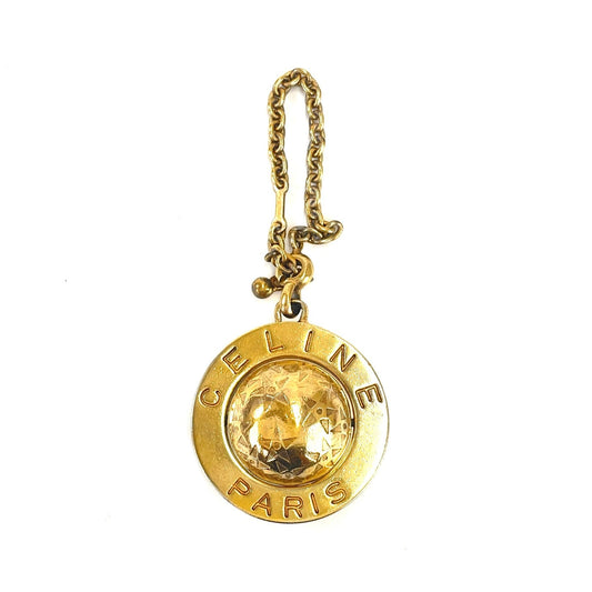 CELINE Starball Keychain Gold Old Celine vintage g4ghcd