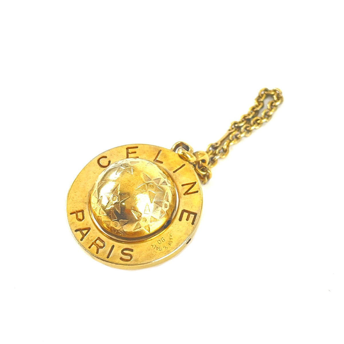 Celine Key Chain CELINE Starball Keychain Gold Old Celine vintage g4ghcd – VintageShop solo