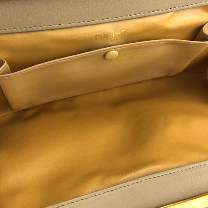 Celine Triomphe Blason Chain Mini bag Pochette Shoulder bag Beige Vintage Old Celine 6hb6it