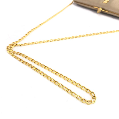 Celine Triomphe Blason Chain Mini bag Pochette Shoulder bag Beige Vintage Old Celine 6hb6it