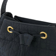 Load image into Gallery viewer, Christian Dior Cannage Charm Nylon Drawstring Shoulderbag Dark navy Vintage Old czvhv4
