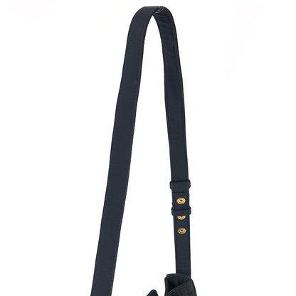 Christian Dior Cannage Charm Nylon Drawstring Shoulderbag Dark navy Vintage Old czvhv4